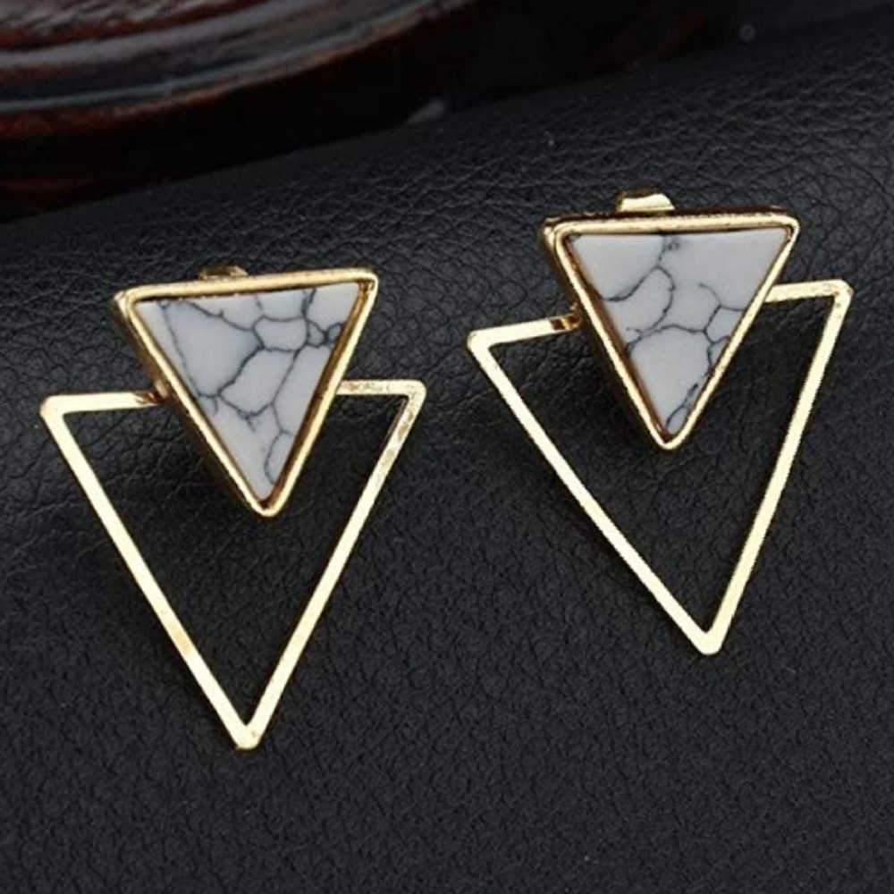 Triangle geometric earrings